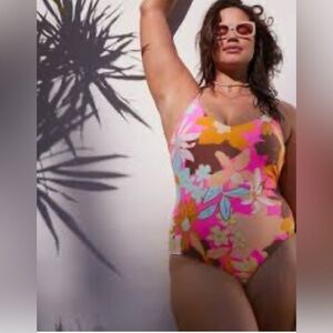 NWT Aerie Floral Multicolor Swimsuit